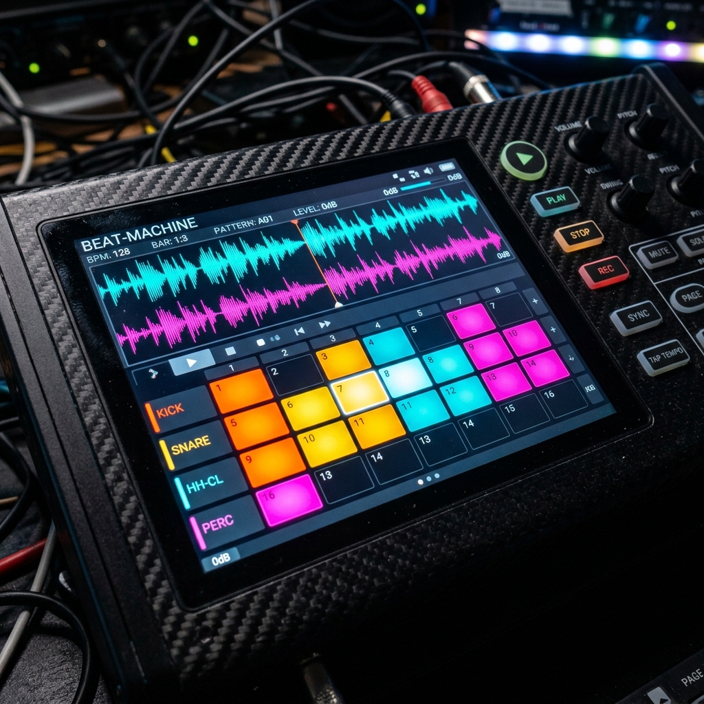 VoxCube Beat-Machine - Interface audio-visuelle et séquenceur hardware